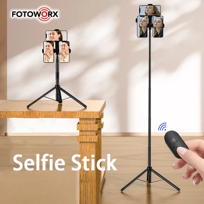 Fotoworx Perche à selfie en alliage d'aluminium pour prise de vue photo et vidéo