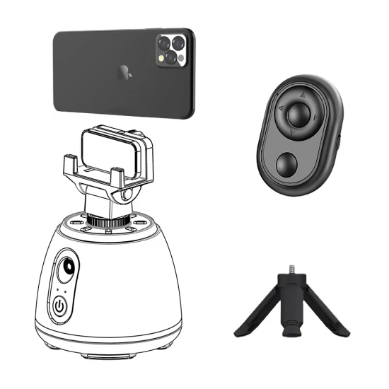 Caméra WiFi intelligente vidéo professionnelle, support de téléphone avec suivi automatique, Audio HD 360